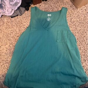 SO Dark Green Sleeveless Top